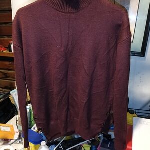 Forever 21 Red Turtleneck Sweater Knit Classic